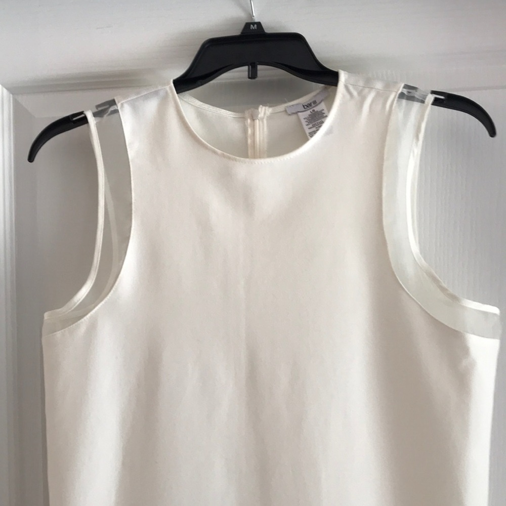 Dress with sheer sleeves